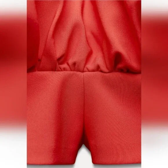 ZARA COMBINATION PUFF HEM JUMPSUIT DRESS - Picture 7 of 9